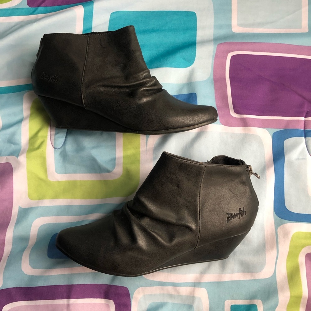 Blowfish ankle wedge booties